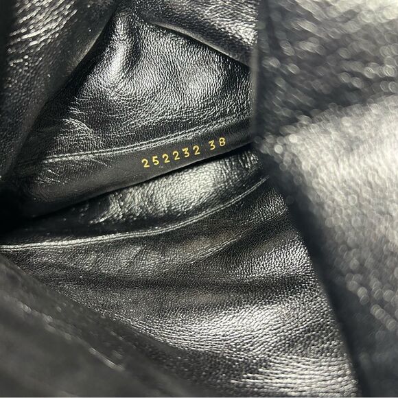 Gucci Black Suede Over the Knee Boots GG 1973 Logo Block Heel Shoes Size 38 - Picture 8 of 10